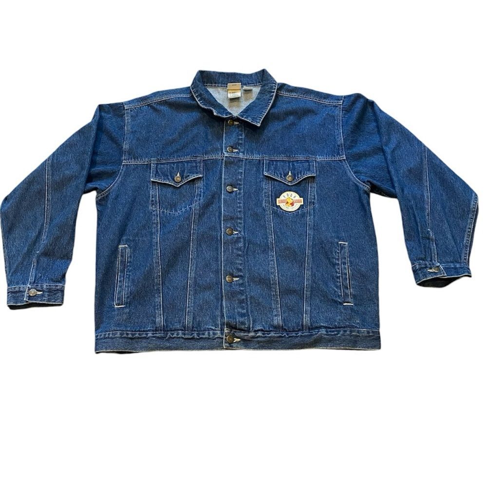 Vintage 1990s Disney Winnie the Pooh Silly Old Bear Embroidered Denim Jacket XL
